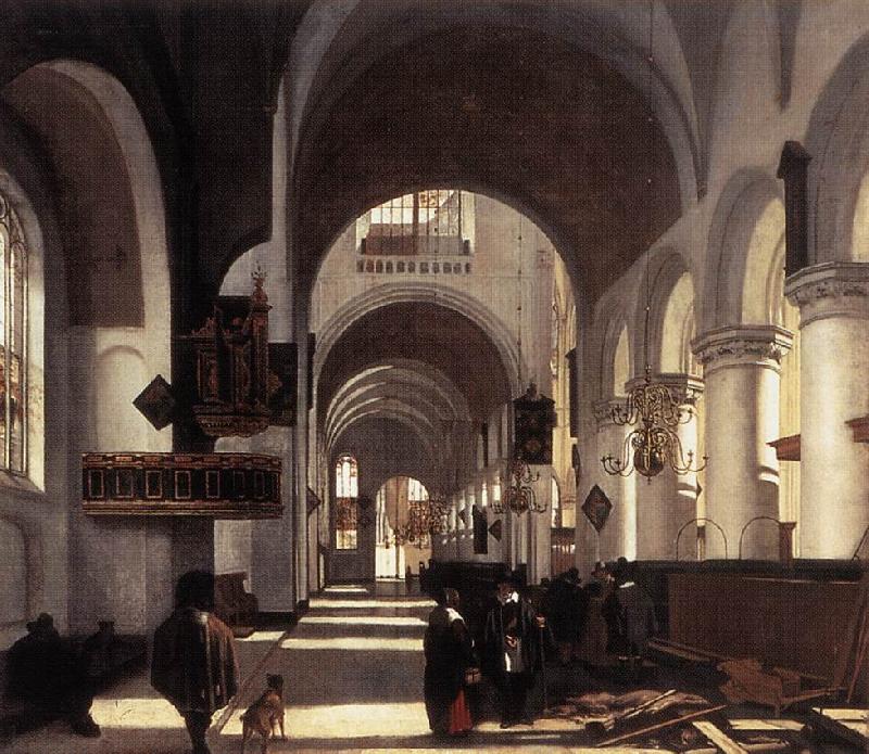 WITTE, Emanuel de Interior of a Church oil painting picture
